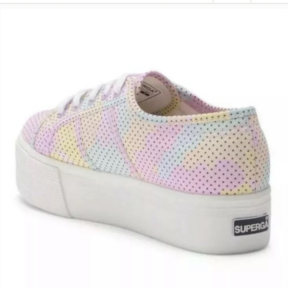 Superga Pastel Tye Dye Platform Sneaker Sz 8/38 - Picture 2 of 3